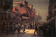 Thomas Nast The Departure of the Seventh Regiment to the War oil painting reproduction